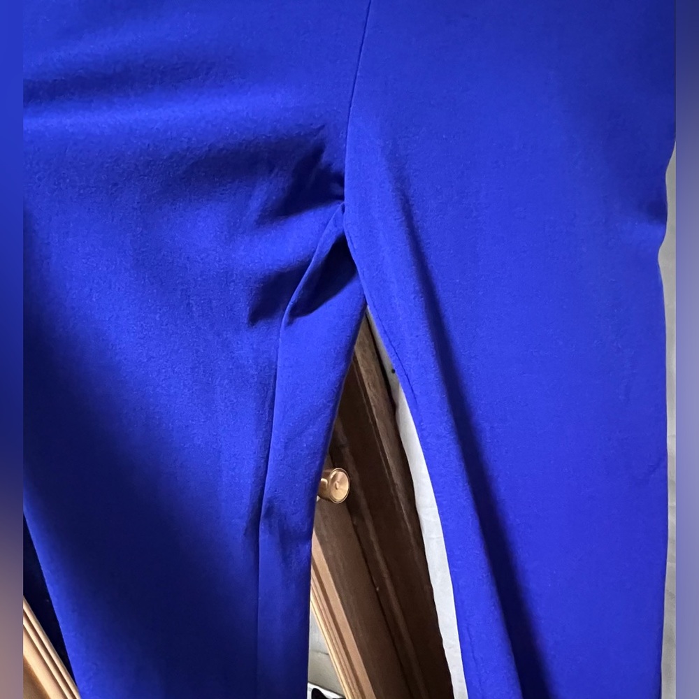 NWT Vince Camuto Royal Blue Sleeveless Wide Leg Scoop Neck Jumpsuit Pantsuit - Picture 4 of 11